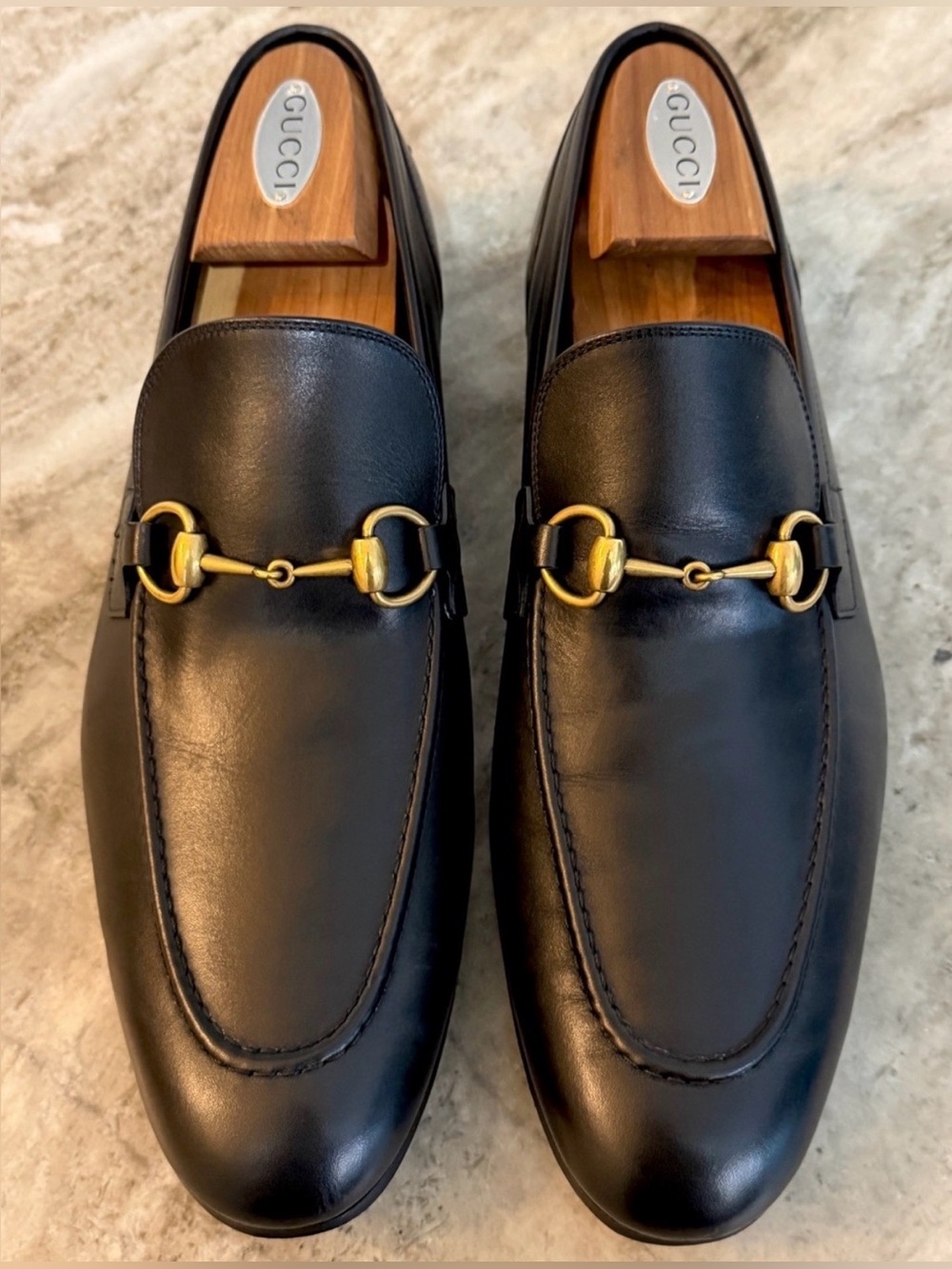 GUCCI Jordaan Horsebit Black Leather Loafer 11 /11.5 US 1953 Moccasin $1100